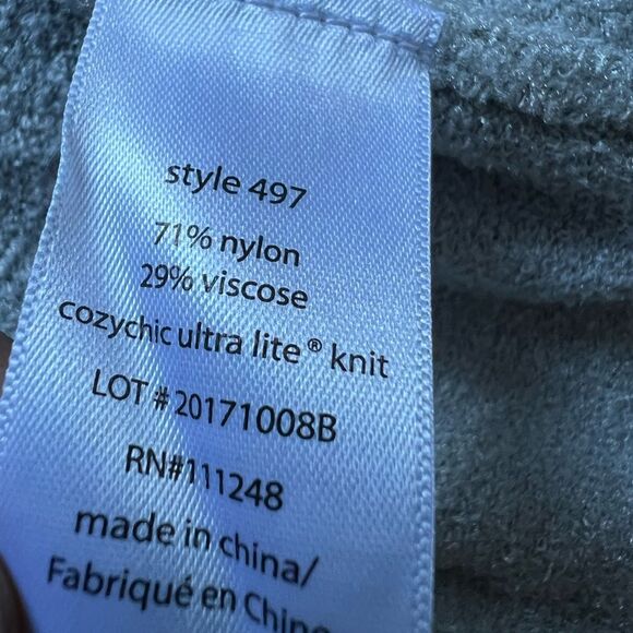 Barefoot Dreams Cozy Chic Ultra Lite Sleeveless Long Cardigan Gray size Medium - Picture 7 of 9